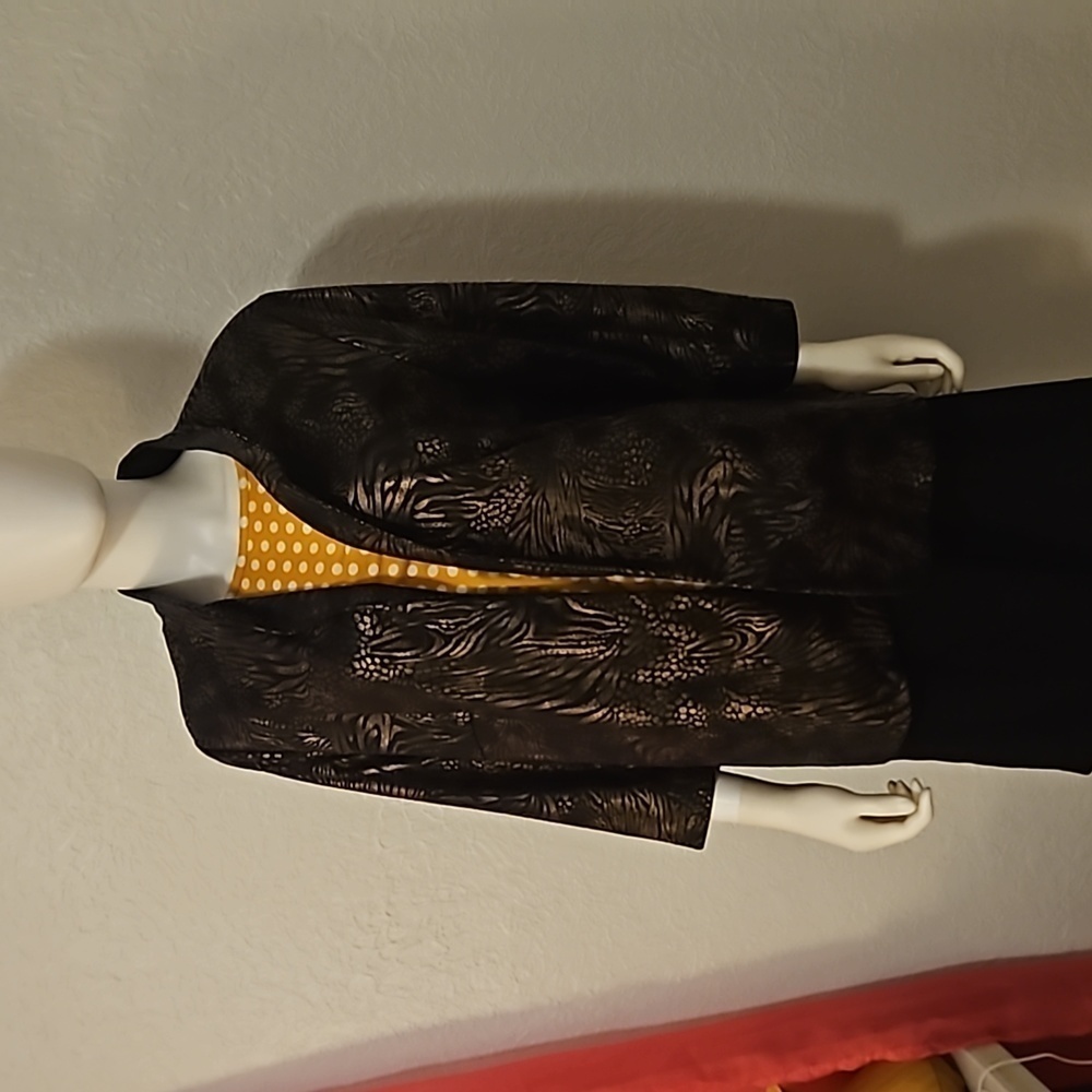 Vtg Bonworth Black Metallic Python Snakeskin Mobw… - image 3